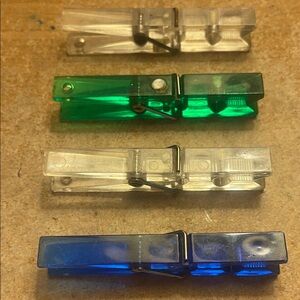 4 Fridge Magnetic Plastic Clothespins  Set